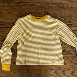 yellow and white striped long sleeve